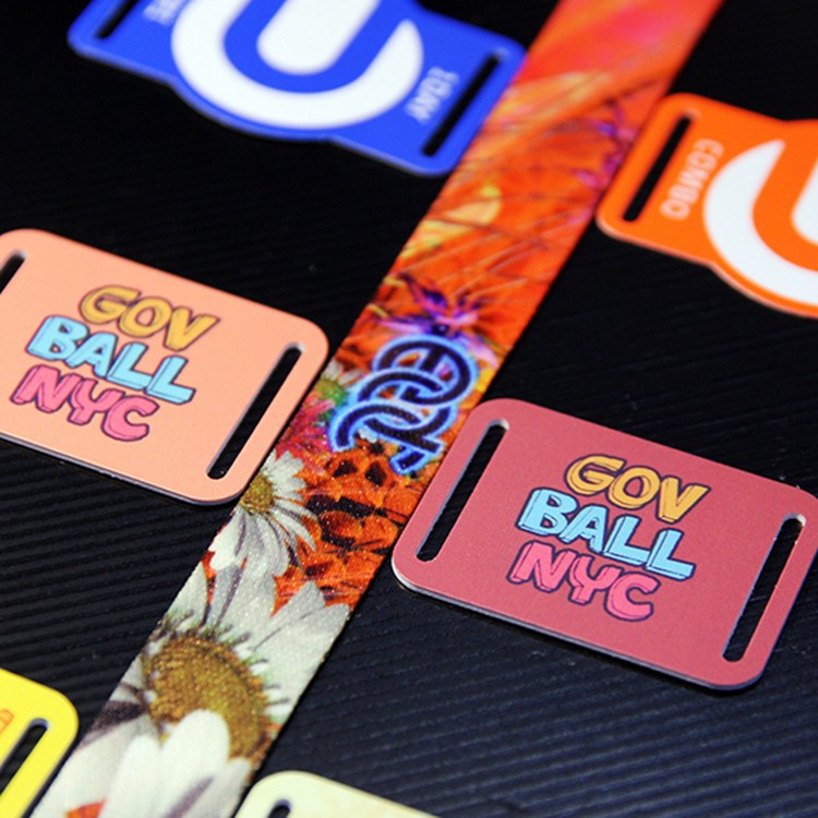 RFID Polyester Wristband Bracelet For Even Ticket