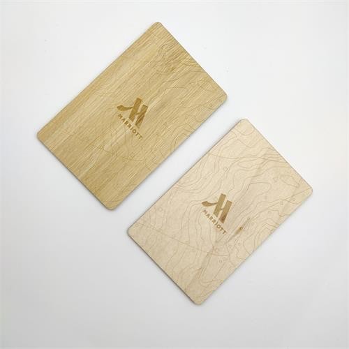Programmable bamboo wood business Cards RFID ISO14443A Smart NTAG213/216 NFC wooden hotel key card