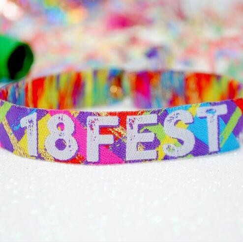 18th Birthday party festival wristbands