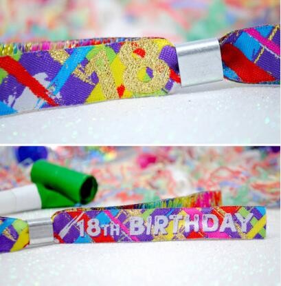 18th Birthday party festival wristbands