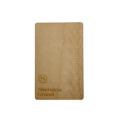 Custom logo eco friendly RFID Wood  Access control Hotel Key use