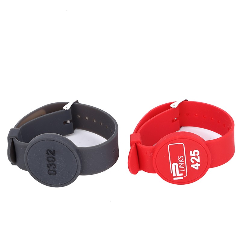 Factory price adjustable passive NFC Bracelet RFID silicone wristband
