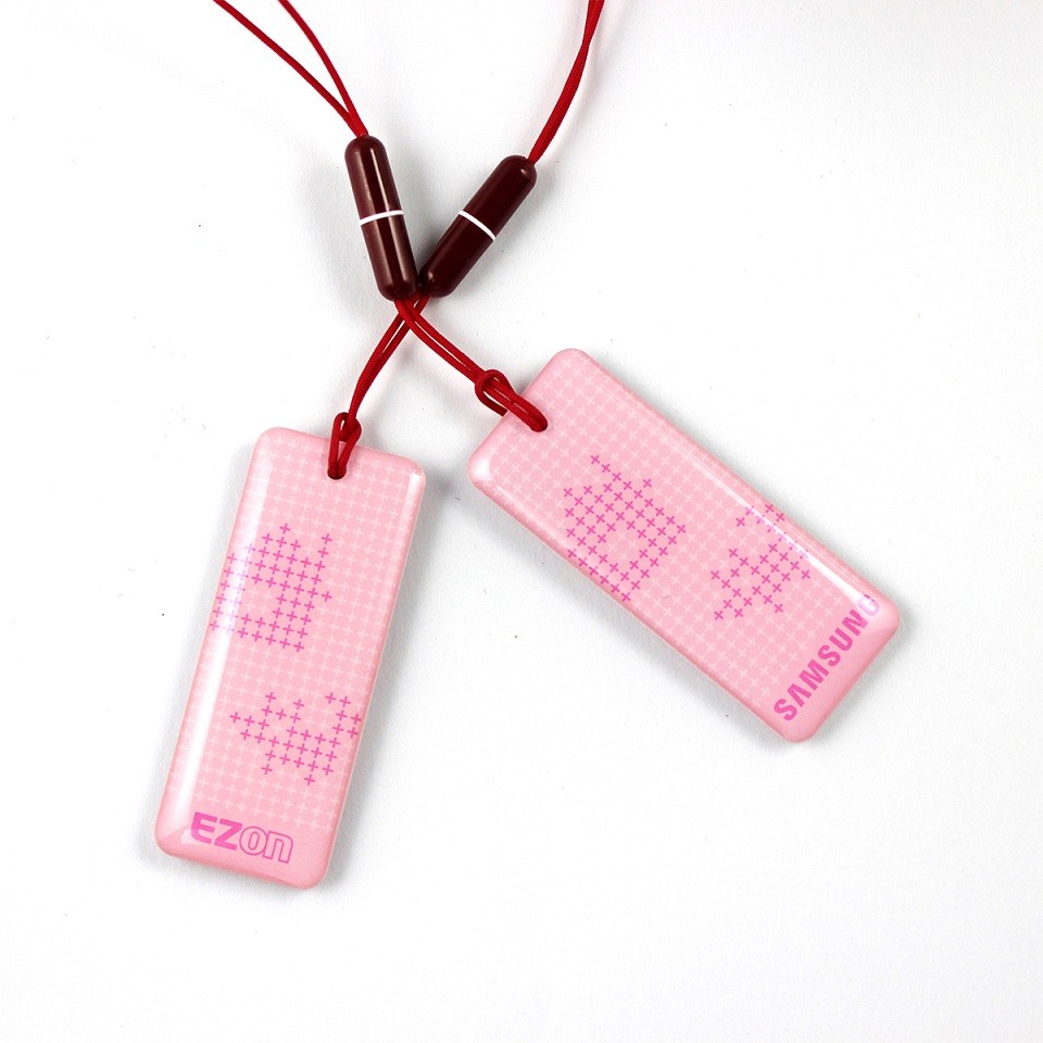 Factory supply hang keychain chip rfid/nfc clear proximity card tag 125 mhz epoxy rfid keyfob