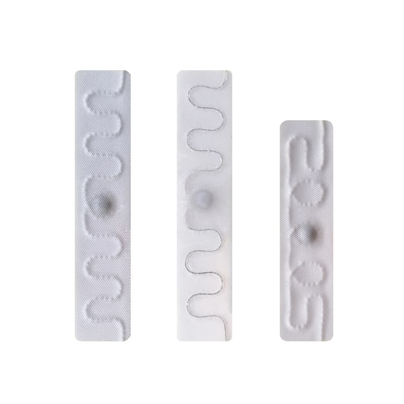 860-960MHz Woven White UHF Textile Linen Clothing RFID Laundry Tag for apparel Garment Tracking