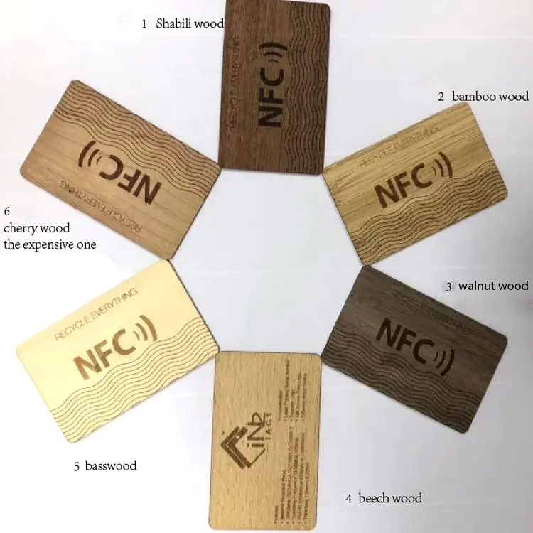 RFID Wooden Business Hotel Card NFC Wood Card