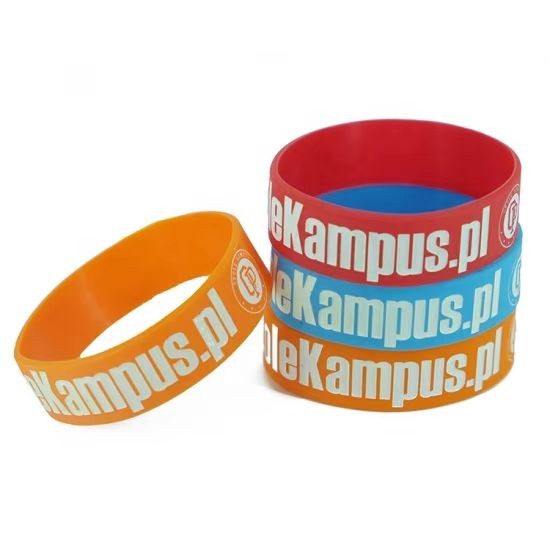 Customized Rubber Silicone bracelets Elastic Wrist Hand Band Silicone Wristband Engraved Silicon Bracelet for custom