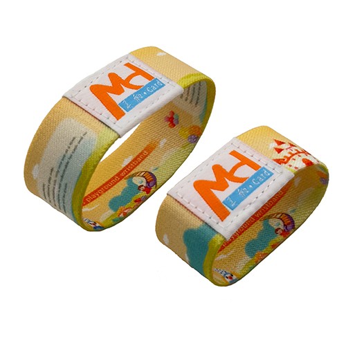 Personalized Event RFID Woven Bracelet For Amusement Park NFC Elastic Fabric Wristbands