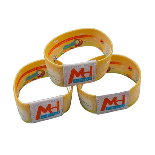 Personalized Event RFID Woven Bracelet For Amusement Park NFC Elastic Fabric Wristbands