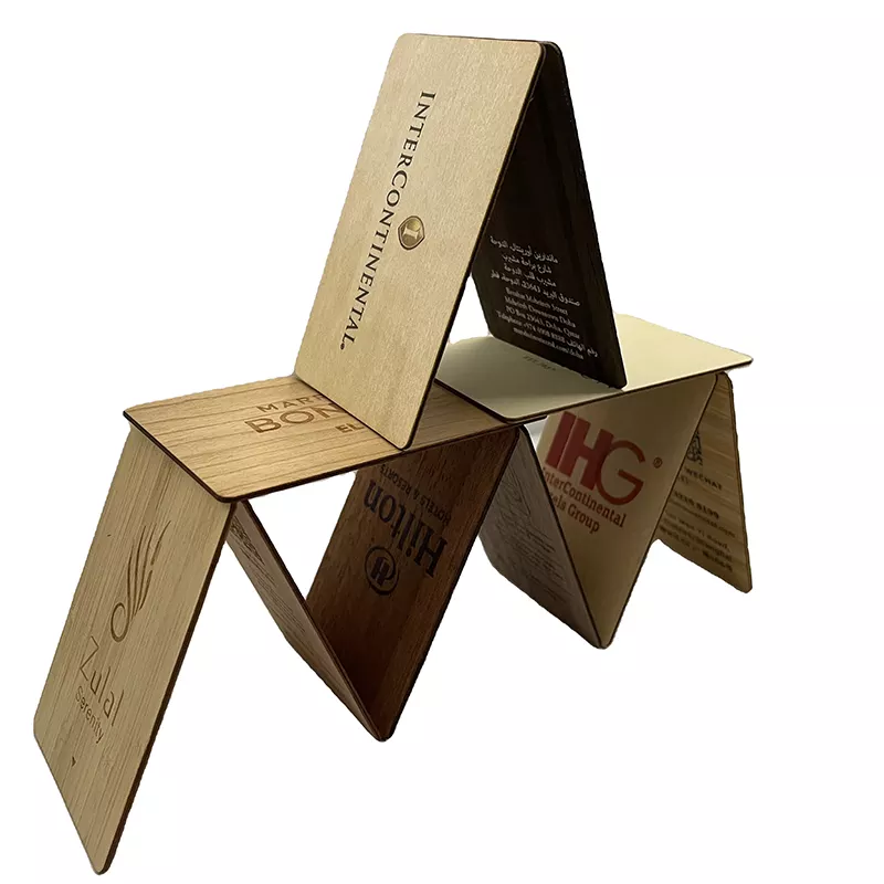 wholesale smart chip wooden rfid bamboo key card for hotel