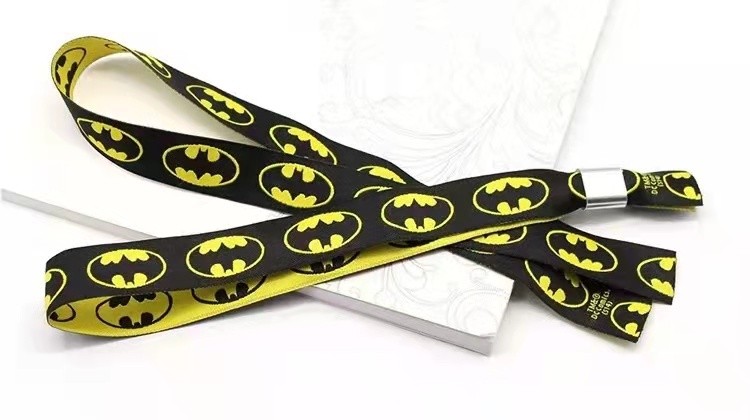 Custom Design Printed  Polyester Fabric Wristbands For Festival Events