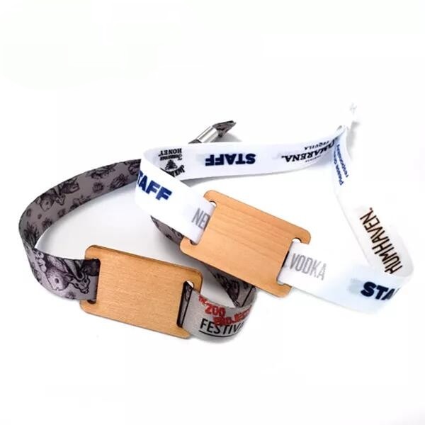 Eco-friendly Recycled Wood RFID Fabric Wristband