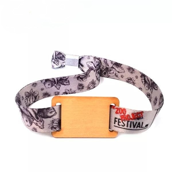 Eco-friendly Recycled Wood RFID Fabric Wristband