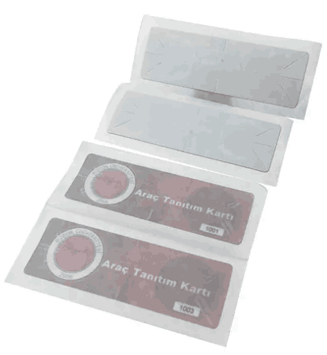 Tamper proof UHF RFID Car parking Windshield tag H3 Alien 9654 sticker label for vehicle tracking