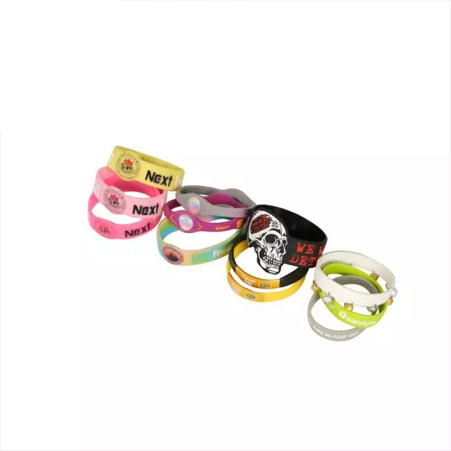 Custom Logo Decorative Rubber Band Silicone Bracelets RFID Silicone Wristbands