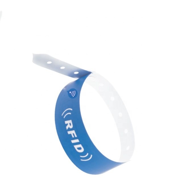 Disposable uhf H3 nfc PP paper fabric printing RFID wristband for medical identification