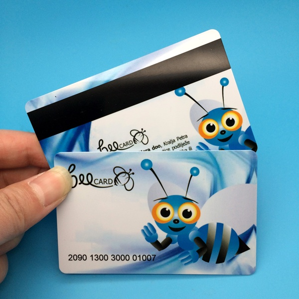 CR80 Magnetic Stripe Colorful Plastic PVC Card With Serial Number Printing