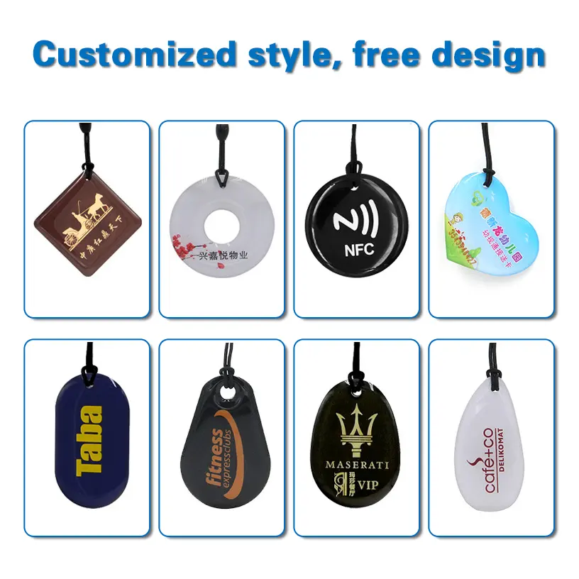 Smart Epoxy Card Rfid Rewritable Key 13.56mhz Nfc 1k  Epoxy Key Cards for Hotel