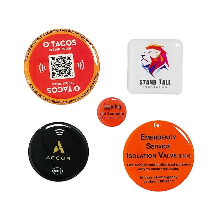 Diameter 25/30mm Waterproof Epoxy NFC Tags Social Media Sharing Stickers Mobile Phone Stickers