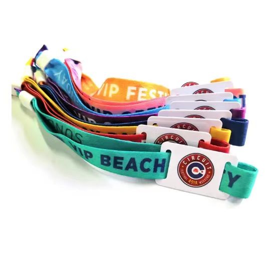 Adjustable Passive Festival Wristband Fabric Smart NFC RFID Wristband
