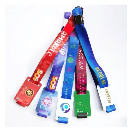 Adjustable Passive Festival Wristband Fabric Smart NFC RFID Wristband