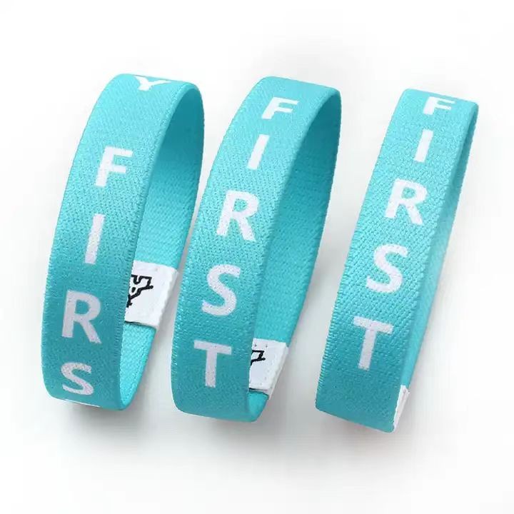 Custom Logo Elastic Fabric Wristband Polyester Elastic RFID Wristband
