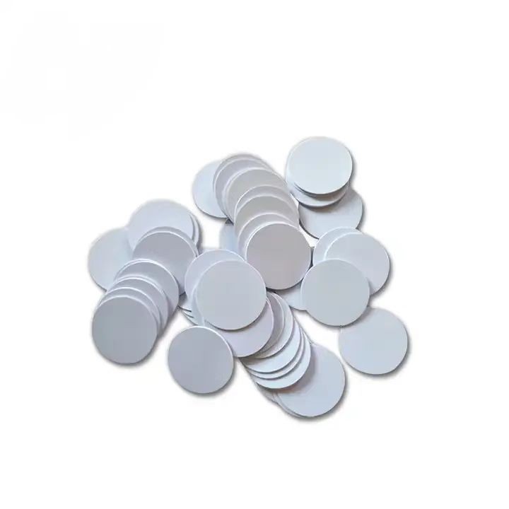 13.56MHz Round Anti-metal RFID Card NFC PVC Disc Coin Tag with Adhesive Sticker