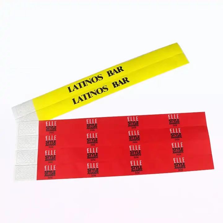 Waterproof Event Paper Wristband for Custom Logo Tickets Disposable Wristband