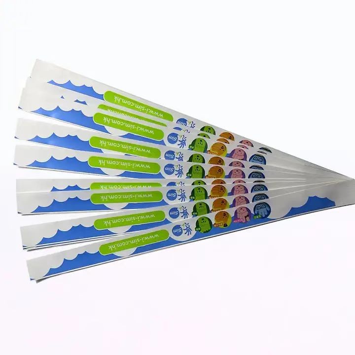 Waterproof Event Paper Wristband for Custom Logo Tickets Disposable Wristband