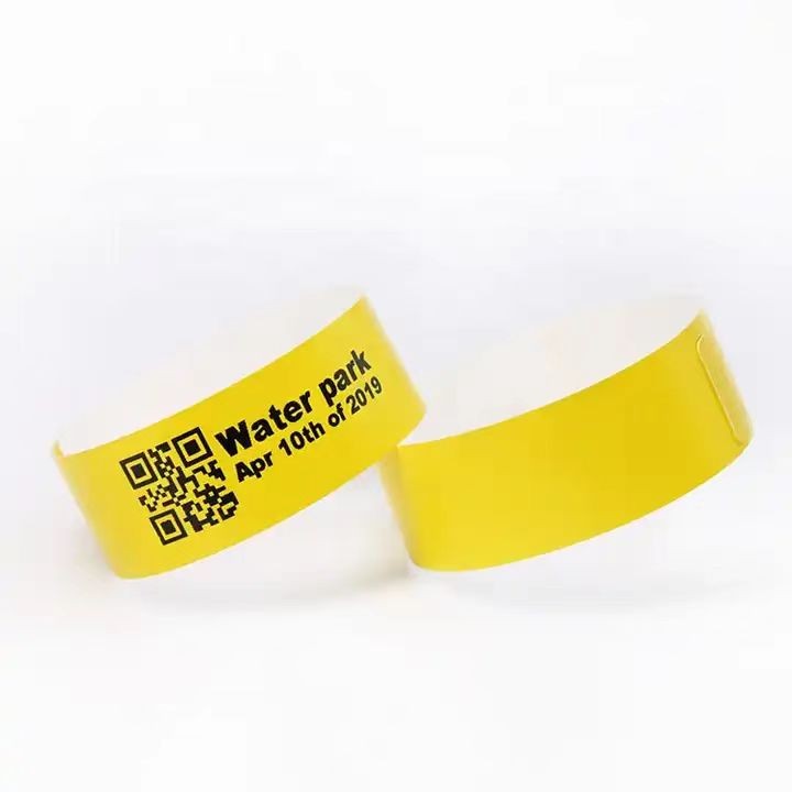 Custom Printing Personalized Tear Waterproof Disposable Paper Tyvek Wristbands