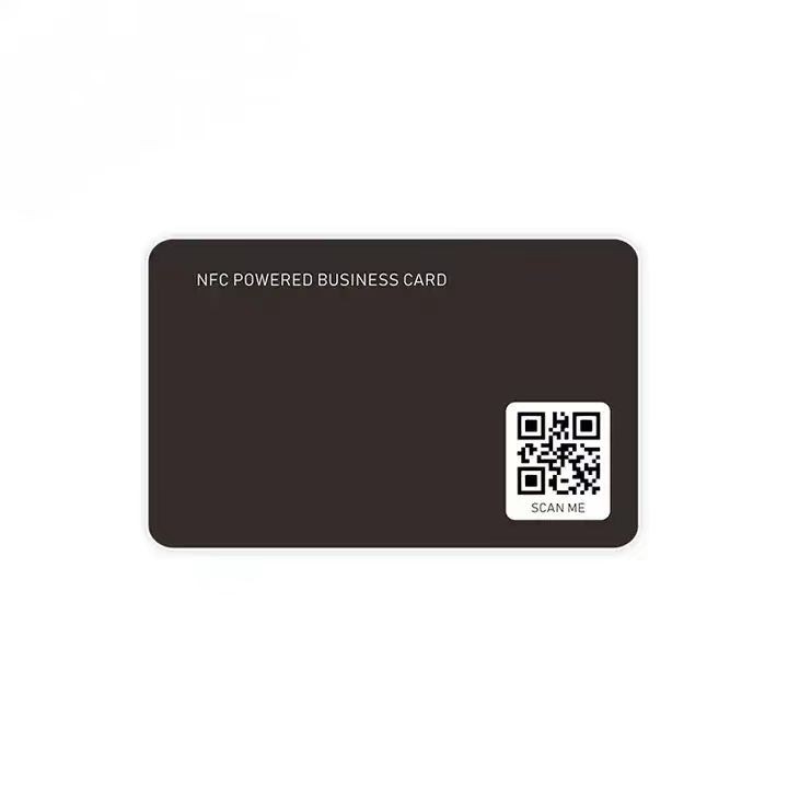 Matte Black NFC NTAG 215 NTAG 216 Digital Business Card for Social Media