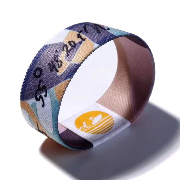 Custom Polyester Elastic Wristbands, Fabric Labels, Sublimation Elastic Wristbands
