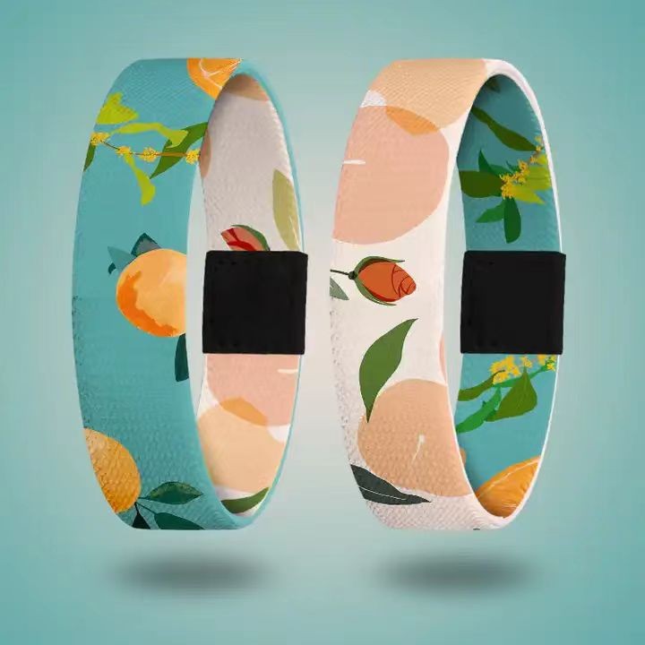 Custom Polyester Elastic Wristbands, Fabric Labels, Sublimation Elastic Wristbands