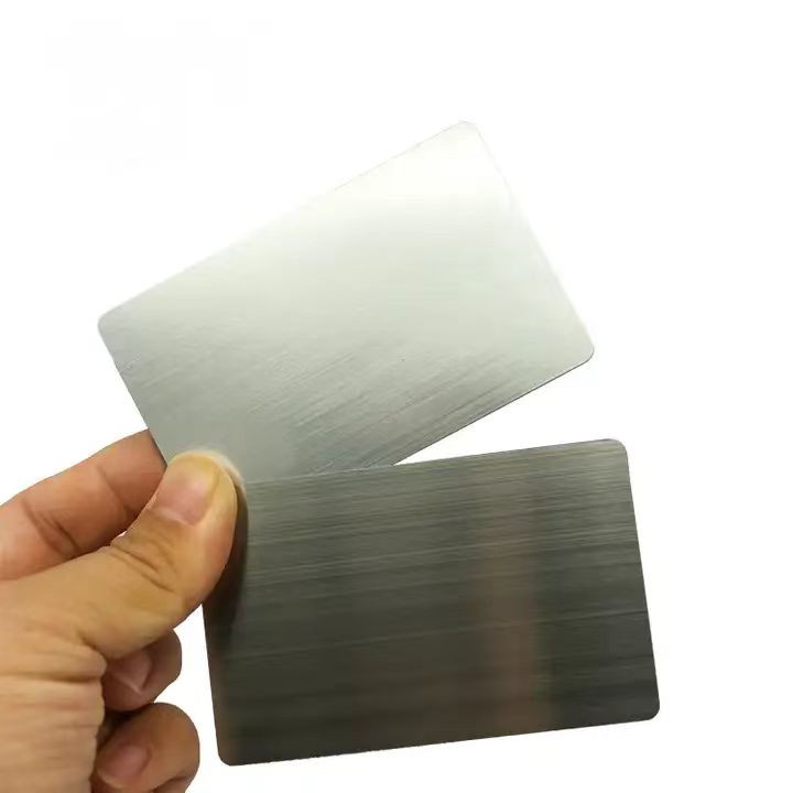 Personalized  Matte Black Contactless Rfid Nfc Chips Metal Business Cards