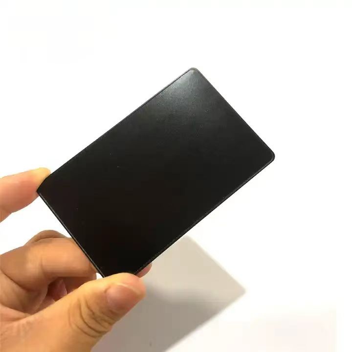 Personalized  Matte Black Contactless Rfid Nfc Chips Metal Business Cards
