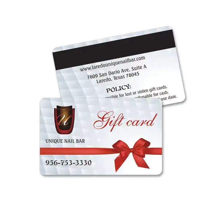Plastic Magnetic Stripe Club Loyalty Card Barcode Glossy Matte Sports Logo Printing