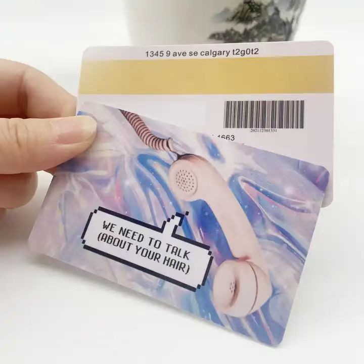 Plastic Magnetic Stripe Club Loyalty Card Barcode Glossy Matte Sports Logo Printing