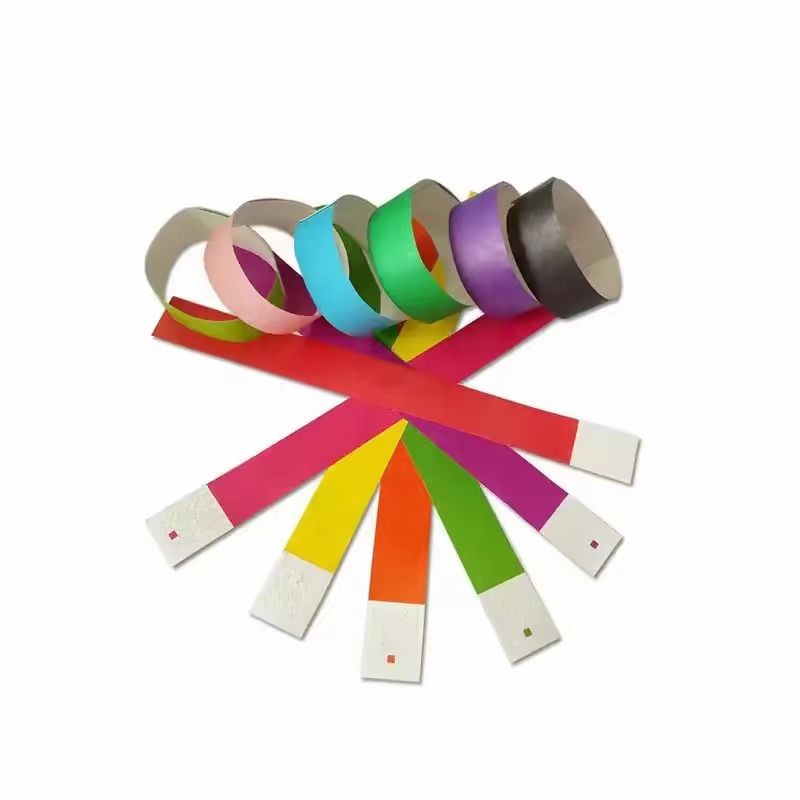 Disposable synthetic paper bracelets