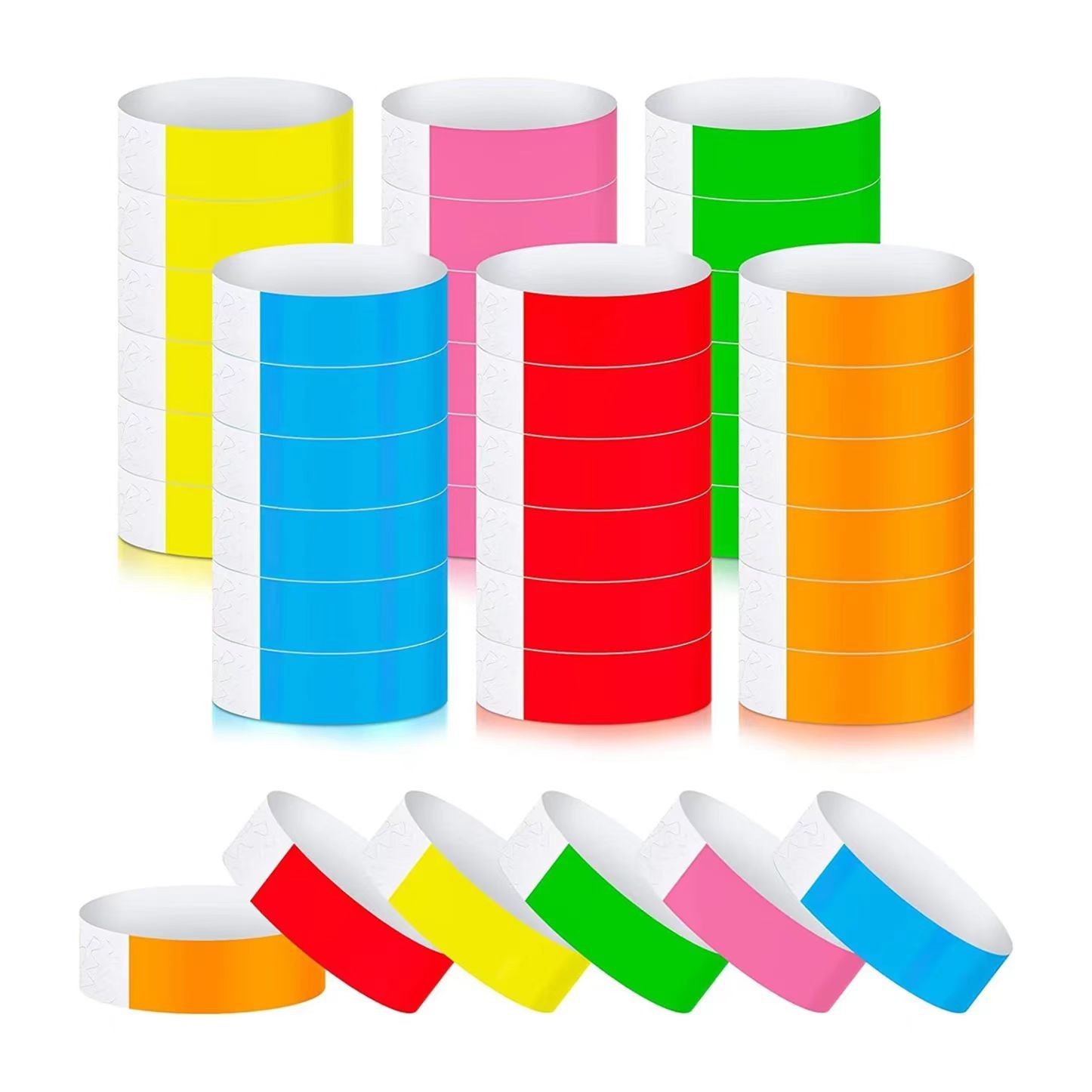 Disposable synthetic paper bracelets