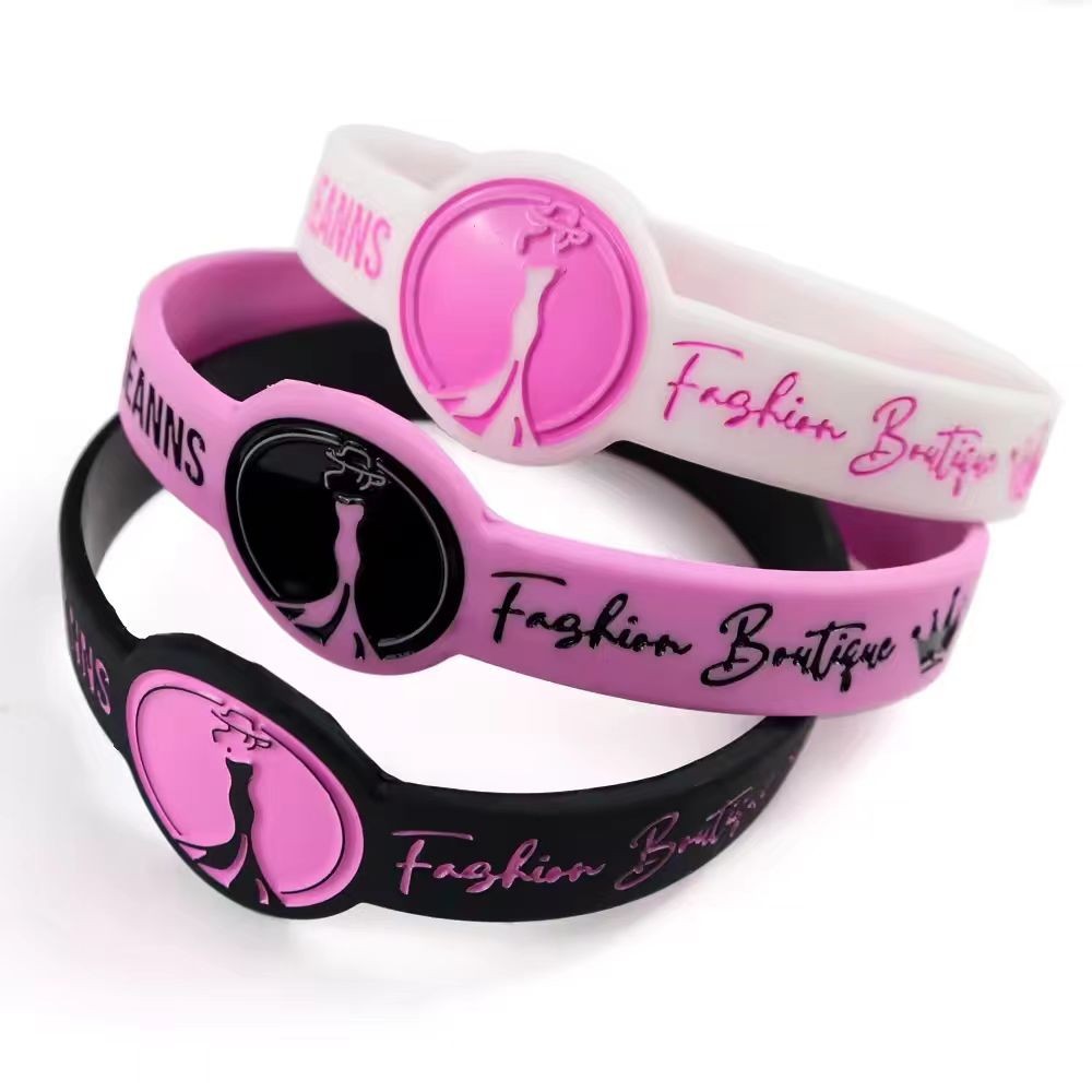 Silicone eco-friendly printed bracelet custom logo bracelets
