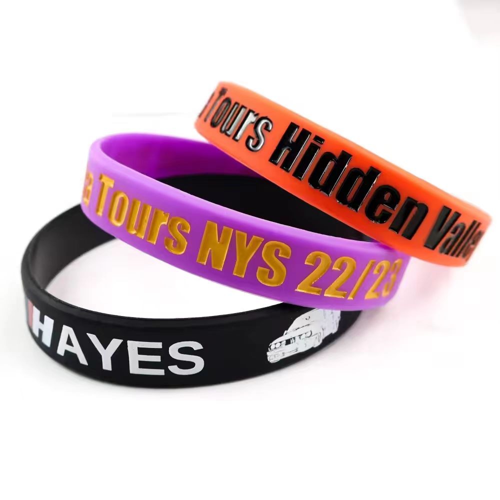 Silicone eco-friendly printed bracelet custom logo bracelets