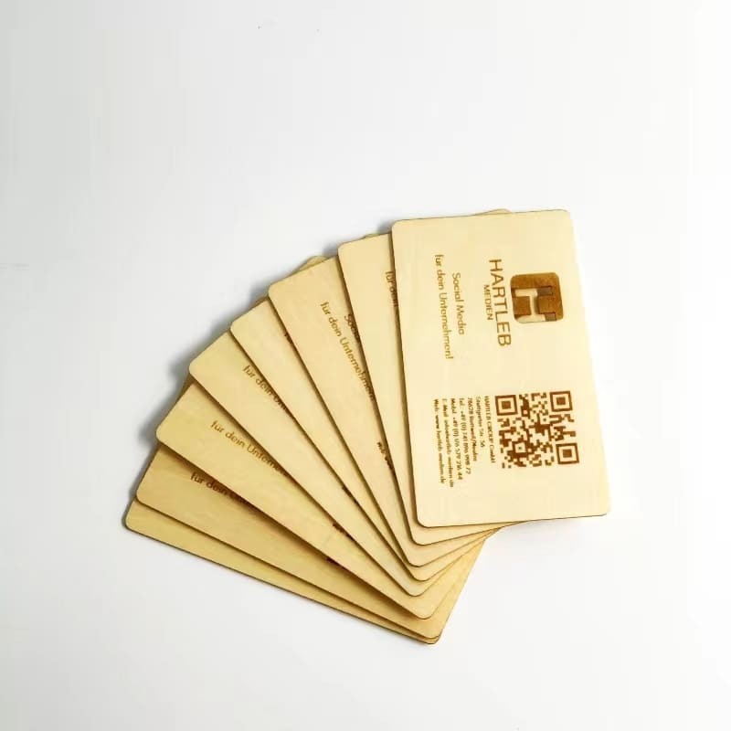 Custom CR80 NFC RFID Wooden Bamboo Access Control Hotel Key Card