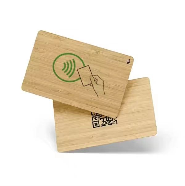 Custom CR80 NFC RFID Wooden Bamboo Access Control Hotel Key Card