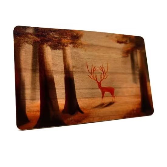 Wooden NFC Hotel Key Card 13.56MHz Programmable RFID Wood Card Tag Chip 213/215/215