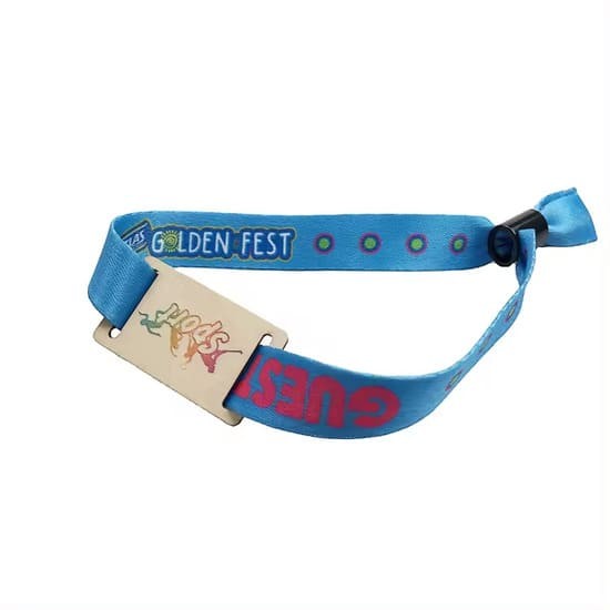 Custom Logo 13.56mhz Eco Friendly RFID RPET Wristband For Cashless Festival