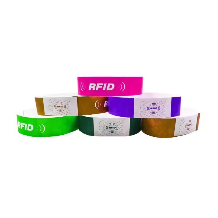 13.56mhz Access Control Disposable NFC RFID Paper Wristband For Festival