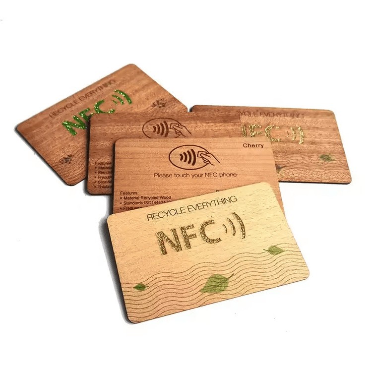 13.56mhz Eco-friendly Wooden RFID Key Card Wood MIFARE Classic 1K Key Cards For Hotel