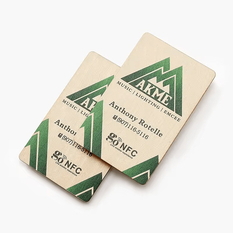 13.56mhz Eco-friendly Wooden RFID Key Card Wood MIFARE Classic 1K Key Cards For Hotel