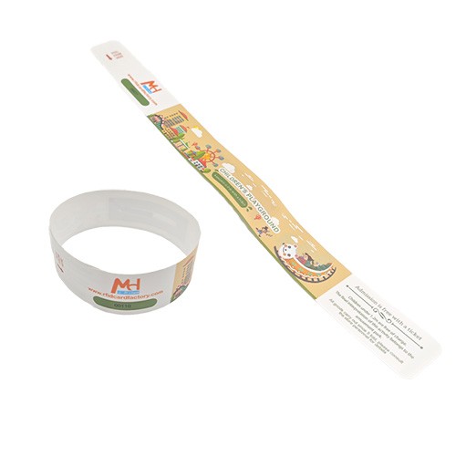 PP Paper Wristbands Promotional Custom Logo Waterproof Wristband for Outdoor Activities