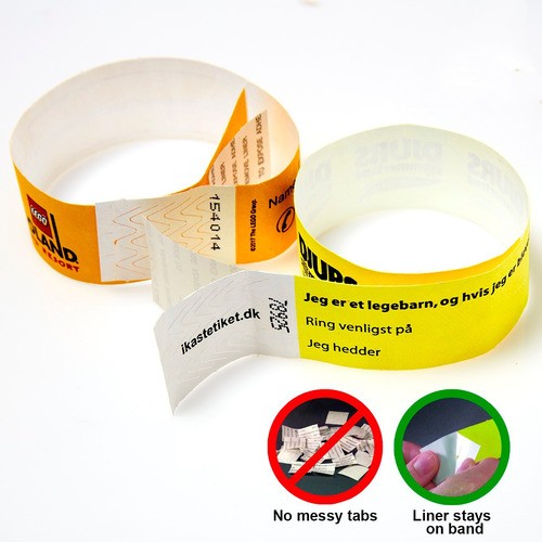 Waterproof Custom Logo RFID Disposable Tyvek Wristband  For Festival Party