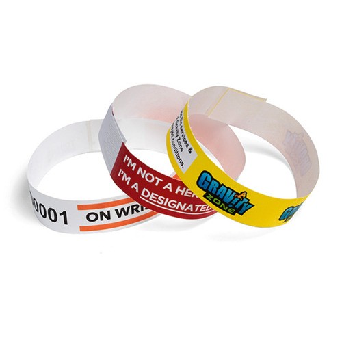 Waterproof Custom Logo RFID Disposable Tyvek Wristband  For Festival Party